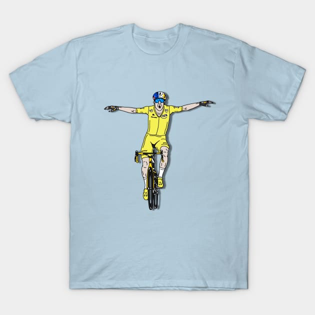 Wout Van Aert Tour de France 2022 - Stage 4 Victory T-Shirt by p3p3ncil